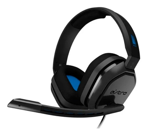 Auriculares Gamer Astro A10 Azul Logitech Ps4 Xbox Pc Headse Color Gris oscuro