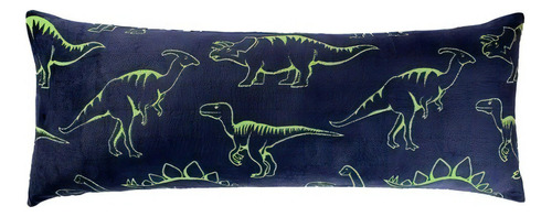 Almohada Abrazable Dinosaurios Niño Brilla En Oscuridad Azul Marino