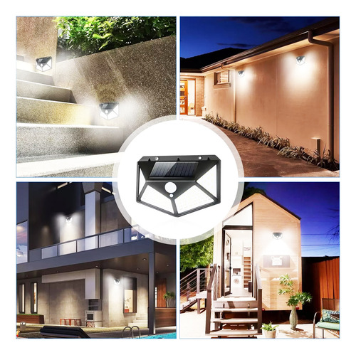 Lampara Solar Foco Potente 20 Led - Sensor Celula Luz Farol