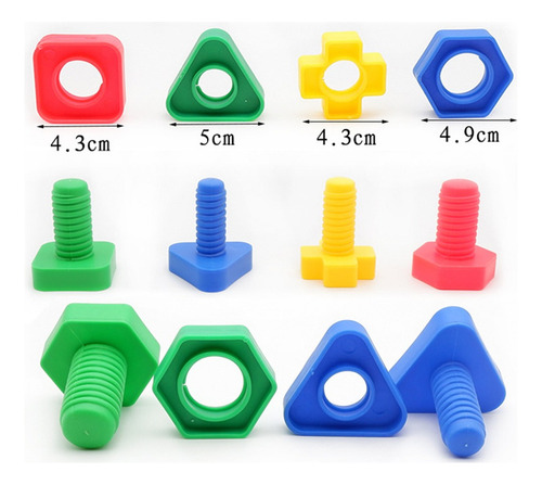 Juego De Bloques De Construcción De Tornillos Y Bloques De