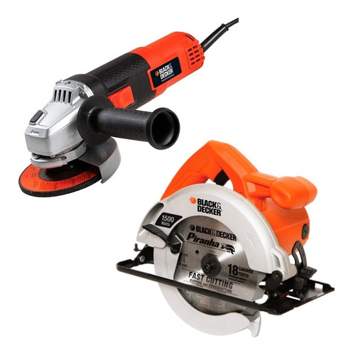 Sierra Circular 1400w + Amoladora 820w Black+decker Cs1004