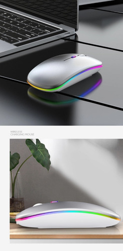 Imagen 10 de 10 de Retroiluminación Rgb Ratones Ópticos Recargable Gamer Mouse