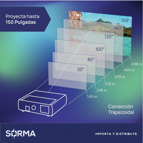 Imagen 8 de 10 de Proyector Hd1080 Led 5000 Lumens Mirror Cast Hdmi Portable