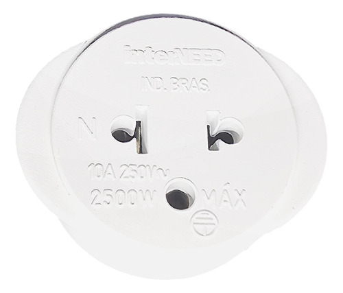 Adaptador Tomada Antiga Chata Americana Padrao 3 Pinos Resis
