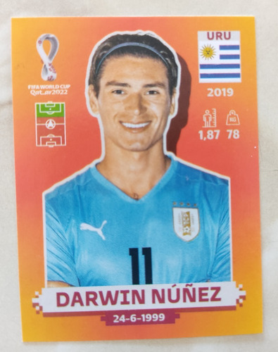 Figurita Darwin Nuñez/rochet/de La Cruz Álbum Qatar 2022