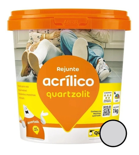 Rejunte Acrílico Weber Quartzolit 1kg - Cores - Cor Cinza Platina
