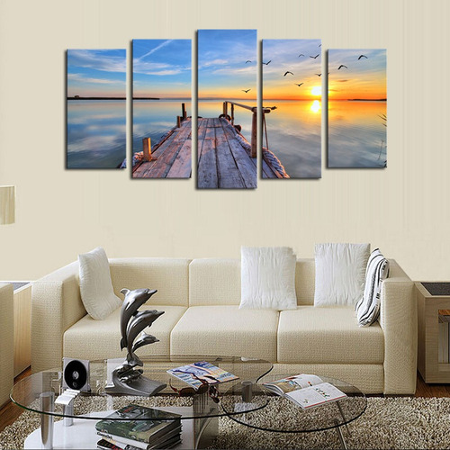 Imagen 5 de 6 de Cuadro Pintura De Pared Árboles Impresión Lona Arte