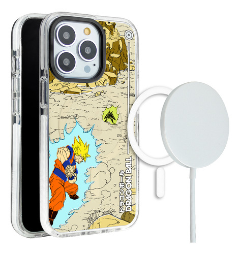 Funda Para iPhone Magsafe Dragon Ball Z Goku Cell Antigolpes