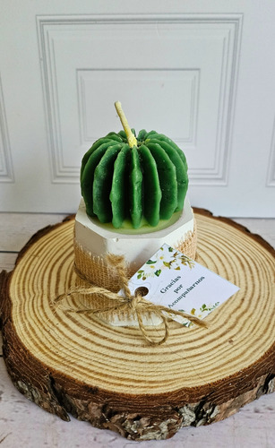Recuerdos Velas De Cactus Personalizadas 60 Pzs