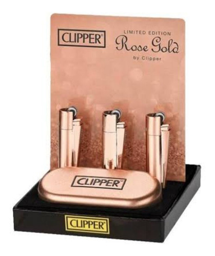 Encendedor Clipper Metálico Color Rosa De Colección Fumar!