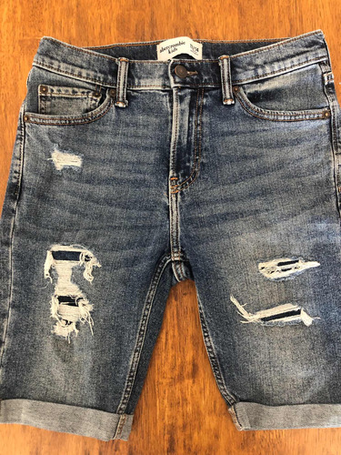 Bermudas De Jeans Abercrombie Kids Talle 13/14 Usada