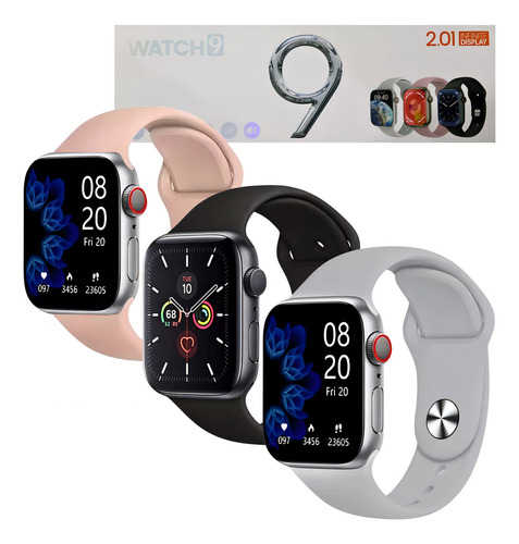 Smartwatch Pro Série 9 Watch Premium Para Android / Ios Caixa Preto Pulseira Preto