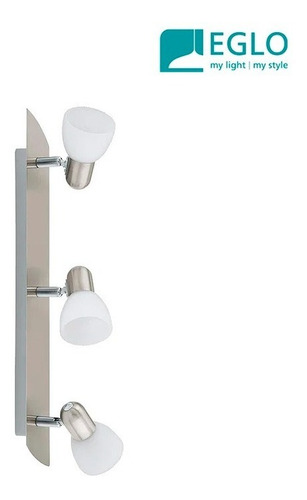 Lampara Enea Foco Riel Niquel Mate 3x40w E14 Eglo / Dechaus