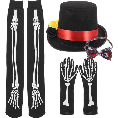 1 Juego De Guantes Con Forma De Calavera Para Halloween, Dec