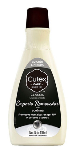 Quitaesmalte Cutex Classic Experto Removedor X 100ml