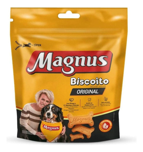 Biscoito Para Cães Adultos Original 400g Magnus 