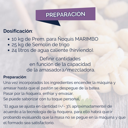 Premezcla Para Ñoquis X 10 Kg Marimbo Pasta