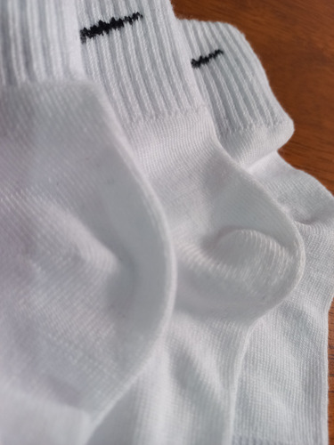 Calceta Corta Blanca 100% Algodón 3 Pares N- L/ K/ E Blanco Liso U