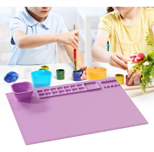 Alfombrilla De Silicona Para Manualidades Con Taza Violeta