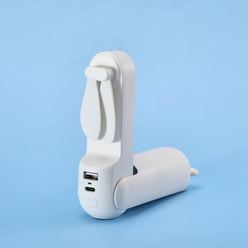 Ventilador De Mano Recargable Usb Portátil 3 En 1