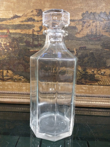 Antiguo Botellón De Cristal Frances