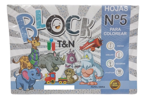 Block Para Pintar N5 X 18 Hojas
