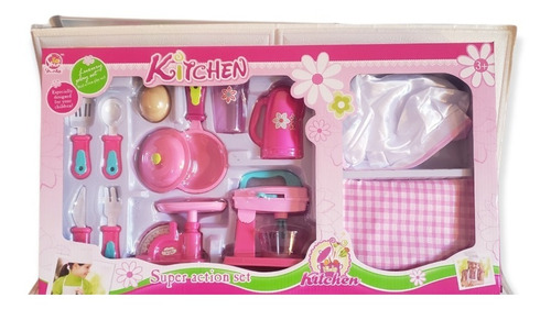 Juguete  Set  Cocina Delantal+ Gorro   Para Niñas Didáctico 