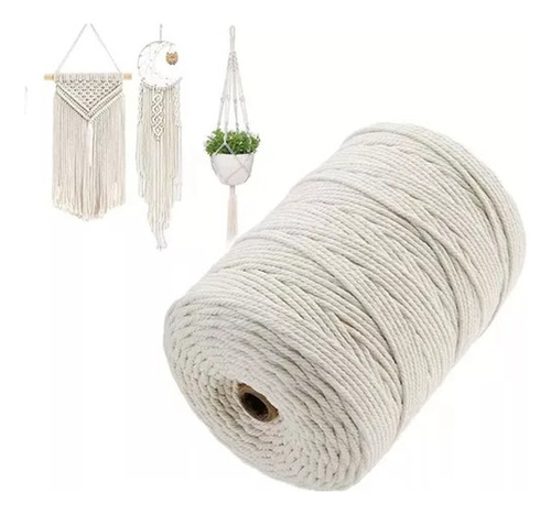 Cordón Macramé Torcido 3mm 300 Metros 100% Algodón