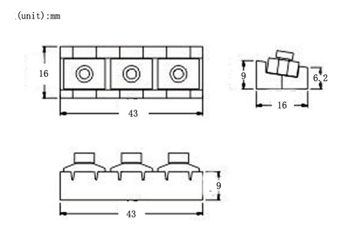 Cuerda De Metal Llave Allen Para Tremolo Bridge 43mm Plata