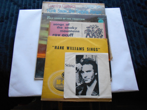 Discos De Sting (corta Dur. ) Música Country -folk. Lote