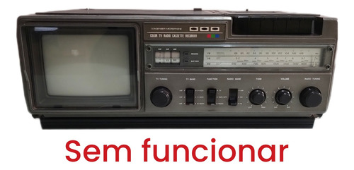 Rádio Color Tv Cassete Broksonic Ccrt 3609 Sem Funcionar (Usado)
