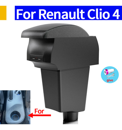 Caja De Reposabrazos Para Renault Clio 3 4 Captur Con Almace