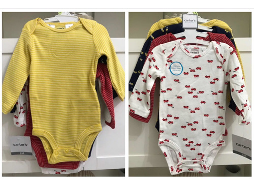 Set 4 Bodys Carters Niño (3 Meses)