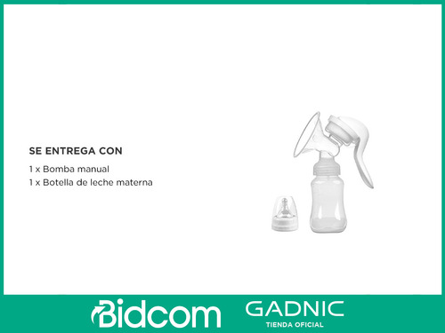 Sacaleche Extractor Manual Gadnic Portatil Capacidad 150 Ml