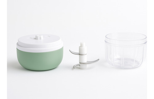 Kit 2 Mini Multiprocessador Elétrico Bateria Alho Tempero Branco
