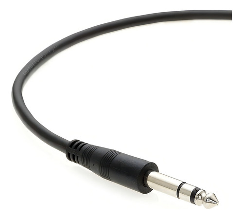 Cable De Audio Estereo Trs 1/4 , Macho A Macho | Negro, 1
