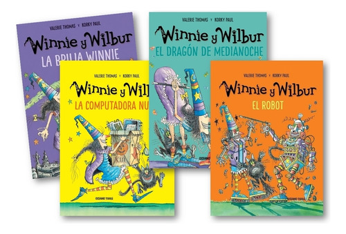 ** Combo 4 Libros Bruja Winnie Y Wilbur ** Con Bolsa Regalo