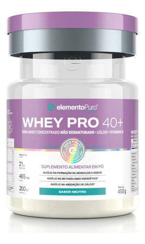 Whey Protein Whey Pro 40+ 450g Pó Elemento Puro