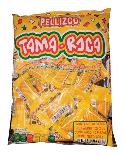Pellizco Tama-roca Tamarindo Con Sal Y Chile 40 Pzas