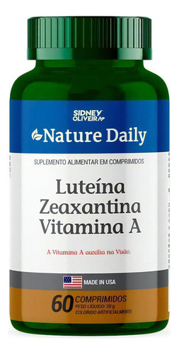 Luteína + Zeaxantina +vitamina A Nature Daily 60 Comprimidos