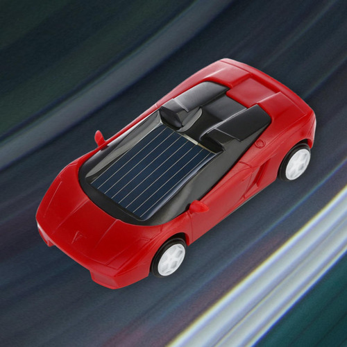 1x Mini Vehículo Gadget Coche De Energía Solar Rojo