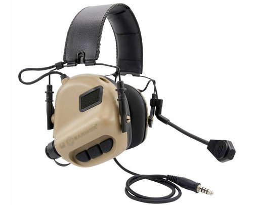 Protetor Abafador Eletrônico Auricular M32 Earmor Cor Tan
