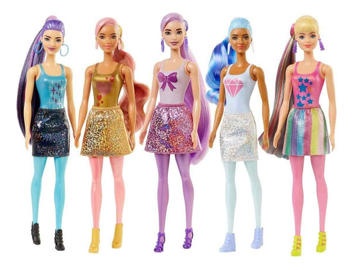 Muñeca Barbie Color Reveal Gtr93 Con 7 Sorpresas De Más De 3