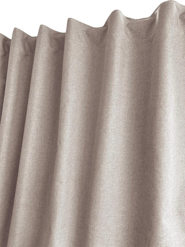 Cortinas Blackout Lino | 2 Paños 210x135 Beige Claro