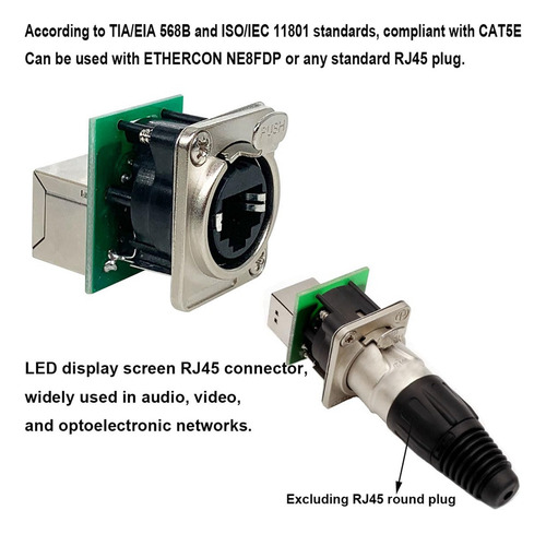Asd Enchufe De Chasis Ethercon Rj45, Panel De