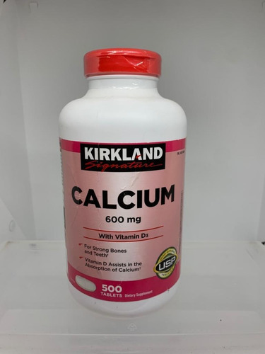 Calcium 600mg + D3 - 500 Tab - Kirkland