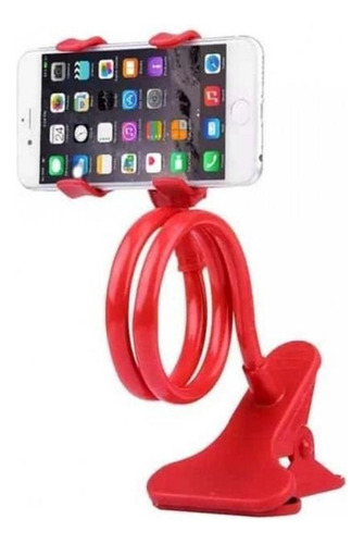 Suporte Universal Celular Articulado E Flexível Vermelho