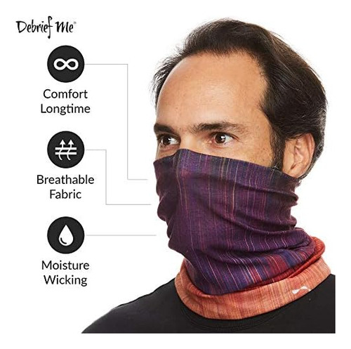 Debrief Me - Polaina De Cuello Uv, Máscara Facial De Bandana