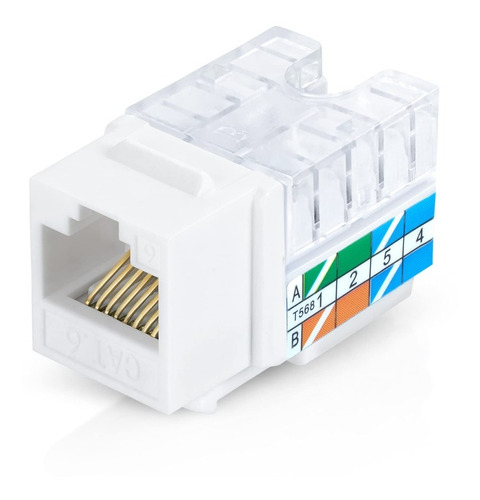 Modulo Rj45 Cat6/5e Blanco -  Pack 10 - Ethernet 