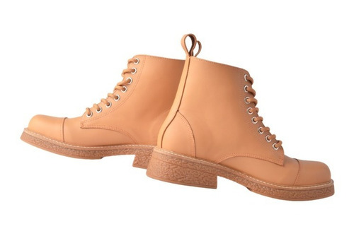 Borcegos Botinetas Cordones De Mujer De Cuero Marba -ferraro